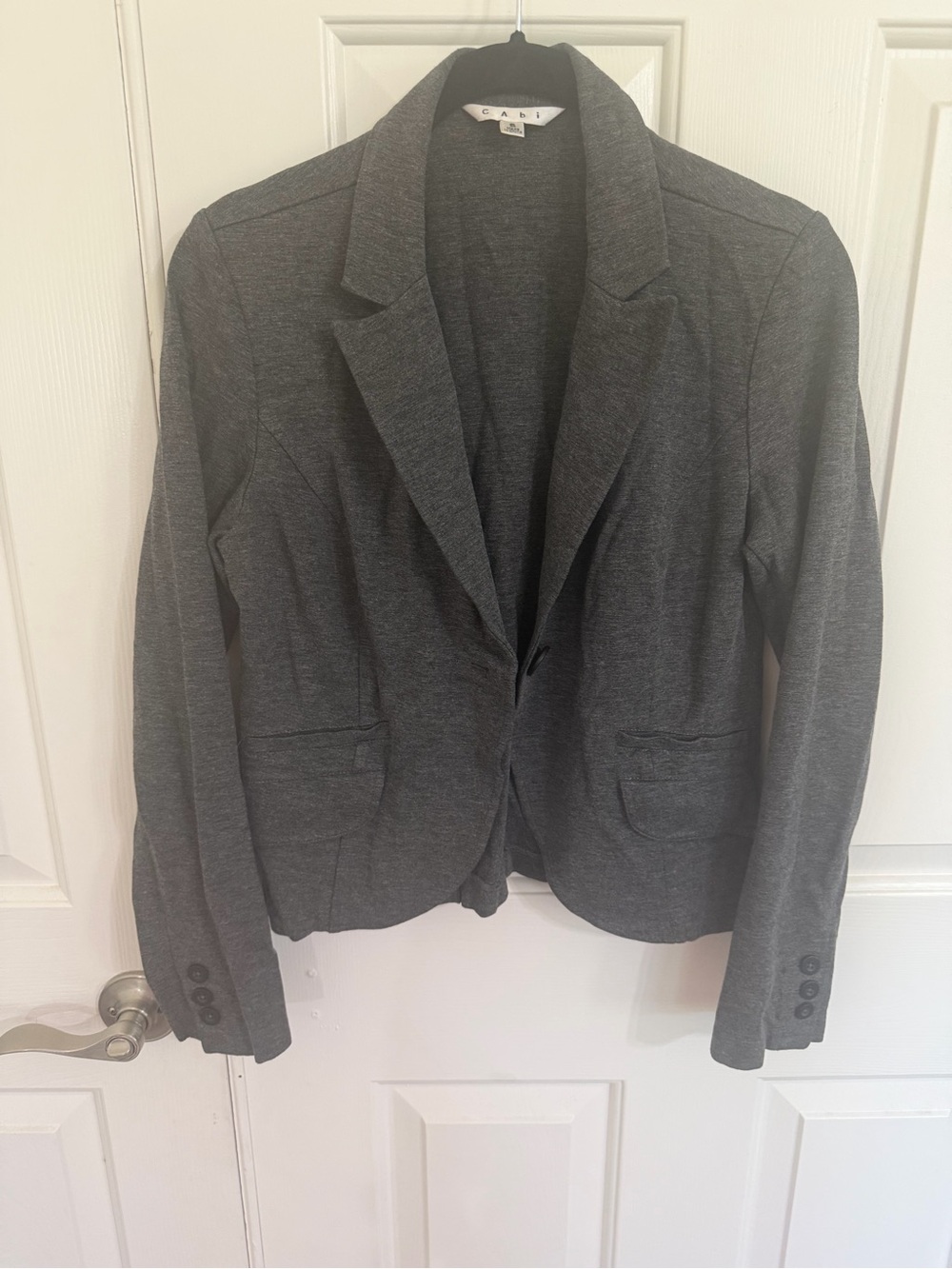 CAbi Jet Set Blazer - Dark Gray Tailored Knit Blazer - Fall 2013